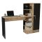 Scrivania lineare quercia e nera 152x40cm con 1 cassetto - Angaga