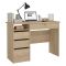 Scrivania lineare rovere 109x48cm con 4 cassetti - Franklin
