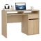 Scrivania lineare rovere 110x48cm con 1 cassetto - Abbadu