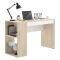 Scrivania lineare rovere e bianca 115x50cm con libreria - Arianella