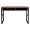 Scrivania Marrone Noce Nero 3 Ripiani 2 Vani 120x60x75h cm, Colore Ripiano Marrone - Samo