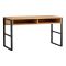 Scrivania Marrone Rovere Nero 3 Ripiani 2 Vani 120x60x72h cm, Colore Ripiano Marrone - Samo