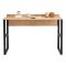 Scrivania Marrone Rovere Nero un Ripiano Sfumatura Colore Ripiano Rovere 112x60x79h cm, Colore Struttura Nero - Chietino