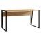 Scrivania Marrone Rovere Nero un Ripiano Sfumatura Colore Ripiano Rovere 140x70x74h cm, Colore Struttura Nero - Frascati