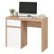 Scrivania Marrone Rovere Nodi Bianco un Cassetto 2 Ripiani 98x47x74h cm, Un'anta - Anholt