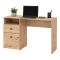 Scrivania Marrone Rovere Nodi Nero 2 Cassetti 2 Ripiani 127x51x77h cm, un Vano - Frutal