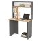 Scrivania Marrone Rovere Nodi Nero Antracite 3 Ripiani 4 Vani 90x52x149h cm, Colore Ripiano Marrone - Nicotera