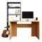 Scrivania Marrone Rovere Nodi Nero Antracite 5 Ripiani 5 Vani 120x55x150h cm, con Libreria - Gradara