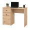 Scrivania Marrone Rovere Nodi Nero un Cassetto 2 Ripiani 98x45x74h cm, Un'anta - Cocham