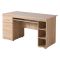Scrivania Marrone Rovere un Cassetto 5 Ripiani 145x65.5x75.5h cm, Un'anta - Massafra