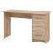 Scrivania Marrone Rovere un Ripiano 3 Cassetti 121x50x74.5h cm, Maniglie Incluse - Rifiano