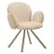 Sedia Bianco Crema Beige 2 Sedie Imbottito, Sfumatura Colore Struttura Crema - Zans