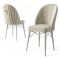 Sedia Bianco Crema Bianco 6 Sedie Imbottito, Peso Supportato 120 kg - Perillis