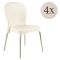 Sedia da Esterno Beige 4 Sedie Impilabile, Peso Supportato 120 kg Made in Italy - Eclectic