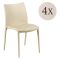 Sedia da Esterno Beige 4 Sedie Impilabile, Peso Supportato 120 kg Made in Italy - Grover