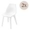 Sedia da Esterno Bianco 2 Sedie Peso Supportato 120 kg, Colore Seduta Bianco Made in Italy - Montivilla