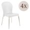 Sedia da Esterno Bianco 4 Sedie Impilabile, Peso Supportato 120 kg Made in Italy - Eclectic