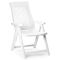 Sedia da Esterno Bianco una Sedia Schienale Reclinabile, Multiposizione Made in Italy - Heflin