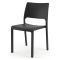Sedia da esterno design impilabile antracite - Cereseto
