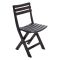 Sedia da Esterno Nero Antracite una Sedia Pieghevole, Peso Supportato 120 kg Made in Italy - Arizona