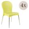 Sedia da Esterno Verde 4 Sedie Impilabile, Peso Supportato 120 kg Made in Italy - Eclectic