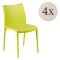 Sedia da Esterno Verde 4 Sedie Impilabile, Peso Supportato 120 kg Made in Italy - Grover