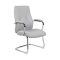 Sedia ergonomica imbottita in ecopelle grigio - Lucana