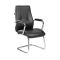 Sedia ergonomica imbottita in ecopelle nero - Lucana