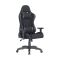 Sedia gaming imbottita con braccioli in ecopelle nera - Mindy