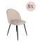 Sedia Grigio Chiaro 8 Sedie Imbottito, Peso Supportato 120 kg - Achito