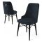 Sedia Nero 6 Sedie Imbottito, Peso Supportato 120 kg - Cressa