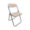 Sedia pieghevole imbottita beige struttura in metallo - Antenore