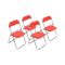 Set 4 sedie pieghevoli imbottite rosse struttura in metallo - Antenore