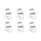 Set 6 sedie pieghevoli imbottite beige struttura in metallo - Antenore