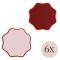 Set 6 Tovagliette-Sottopiatti in Ecopelle Hati, Rosso e Rosa 40x40 cm, Coppia bicolore, Lavabili e Antiscivolo, Indoor-Outdoor, Made in Italy