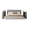 Set Comodini Grigio Tortora 4 Ripiani Colore Ripiano Grigio, Elementi Inclusi 2 Comodini - Tartano