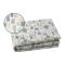 Set Completo Letto Matrimoniale blu Marrone 100% Puro Cotone, Lavabile in Lavatrice - Rovanone Luxury