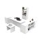 Set da ufficio Hilda, Bianco