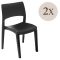 Set di 2 sedie da cortile impilabili antracite - Zircone