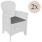 Set di 2 sedie da esterno Amilton, 59x57 h86 cm, Bianco