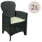 Set di 2 sedie da esterno in plastica antracite - Amilton