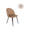 Set di 2 sedie design imbottite in velluto beige - Achito