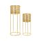 Set di 2 vasi Robert, Oro, 17x17 h46 cm