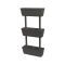 Set di 3 vasi Aldunga, 49x22h16 cm, Antracite