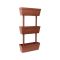 Set di 3 vasi Aldunga, 49x22h16 cm, Marrone