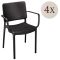 Set di 4 sedie da esterno Bontang, 57x48 h81 cm, Antracite