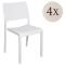 Set di 4 sedie da esterno moderne bianco - Cereseto