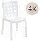 Set di 4 sedie da giardino resistenti bianco - Bandung