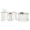 Set di 4 tavolini da salotto Cabiaglio, 70x70 h55 cm, Argento