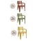 Set di 6 sedie da giardino impilabili multicolore - Courtenay